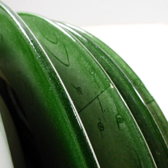 Vintage by Royal China Colonial Homestead green set of 6 dinner plates 10" - Picture 8 of 8